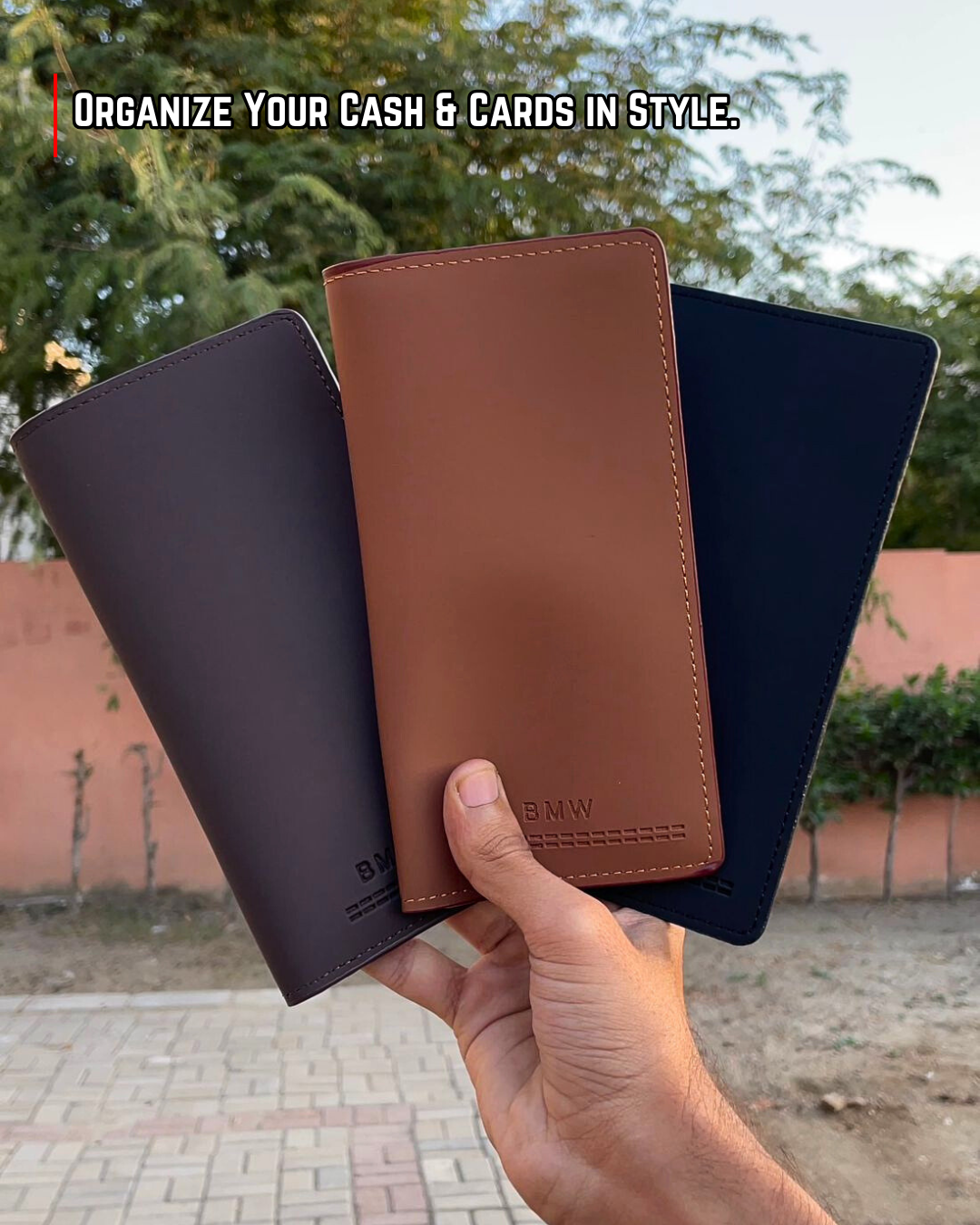 Luxury Long Wallet for Men – Premium Leather Card Holder Wallet